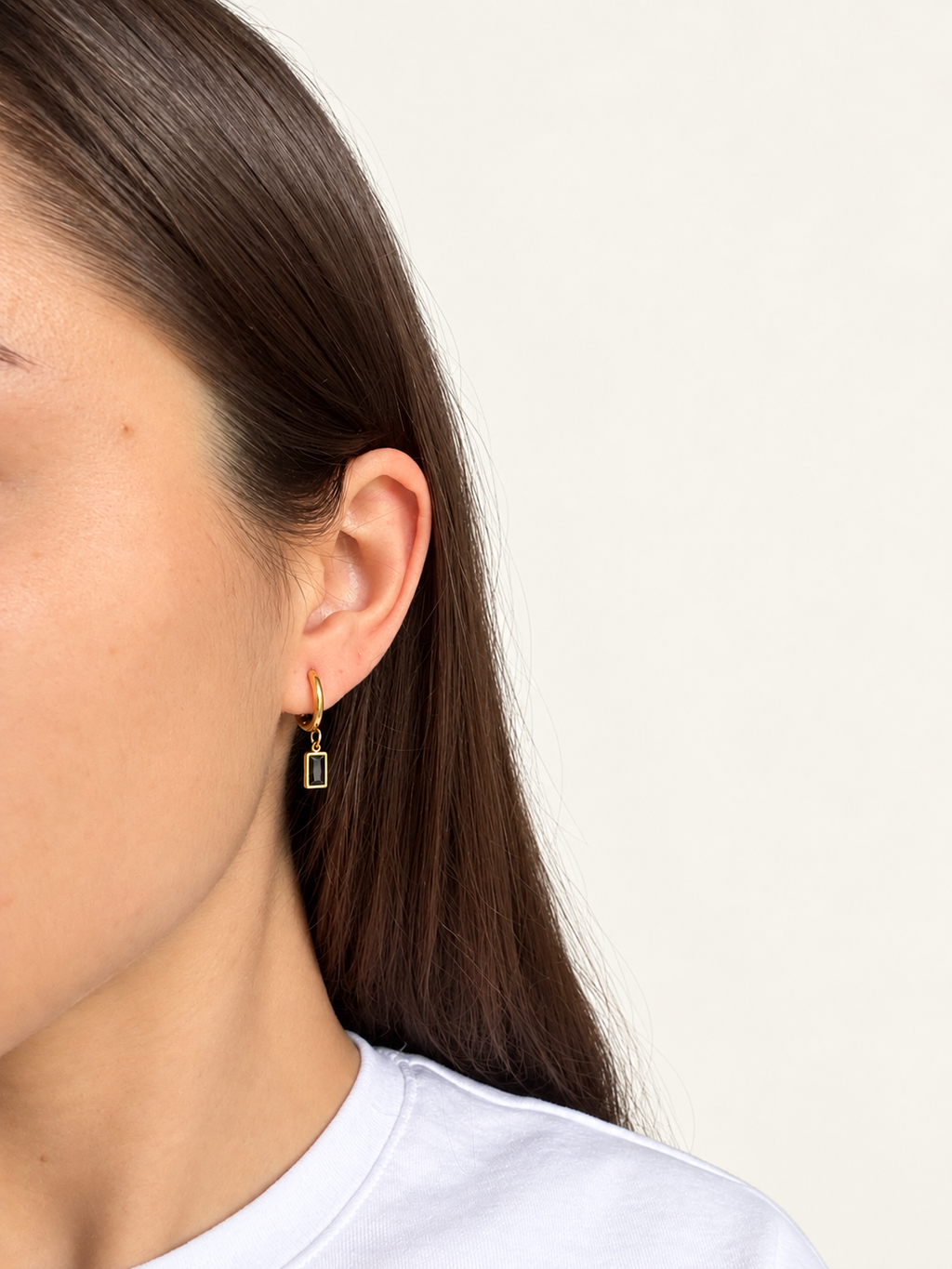 Rectangular hoop earrings