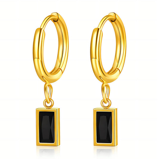 Rectangular hoop earrings